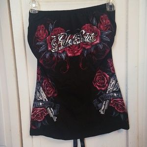 Rebel Saints Lace-up Tube Top